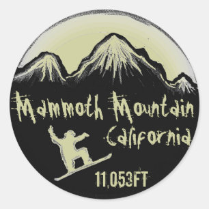 Mammoth Mountain snowboardKalifornien Runt Klistermärke