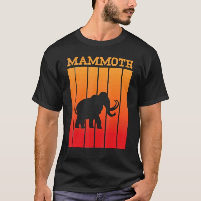 Mammoth Shadow Silhouette vid Sunset T Shirt (Framsida)
