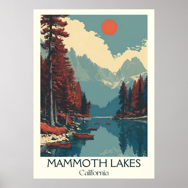 Mammoth Sjöar California Art Print | Mountain Sjö Poster (Framsidan)