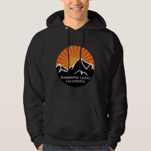 Mammoth Sjöar California Retro Sunset Mountains V Hoodie