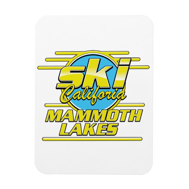 Mammoth Sjöar California Ski logotyp Magnet (Vertikal)