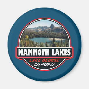 Mammoth Sjöar California Travel Art Emblem Magnet