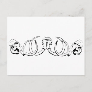 Mammoth Skull-vykort Vykort
