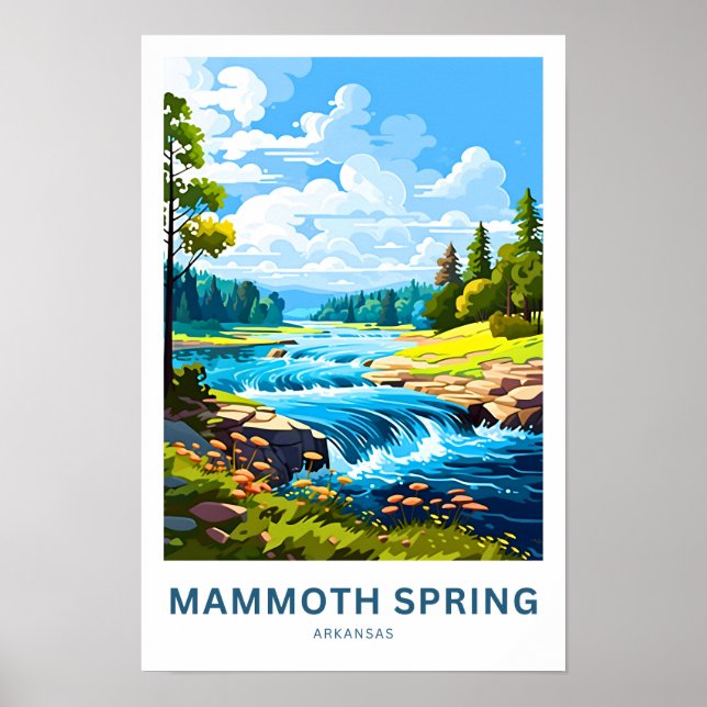 Mammoth Spring Arkansas Travel Skriv ut Poster (Framsidan)