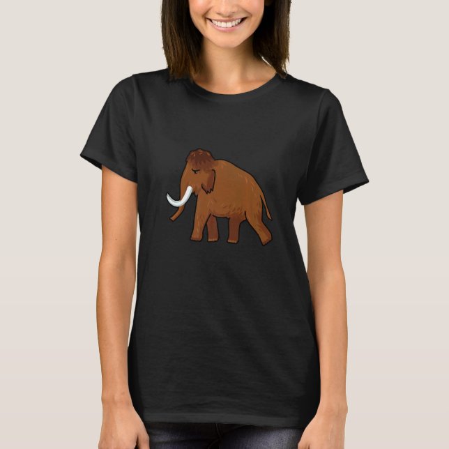 Mammoth Wooly Elephant Big Ice Museum Mammuthus M T Shirt (Framsida)