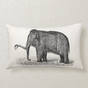 Mammoths för ullig kolossal illustration för lumbarkudde
