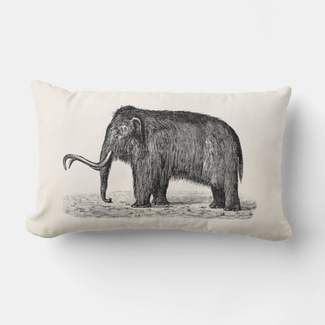 Mammoths för ullig kolossal illustration för lumbarkudde (Framsida)