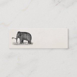 Mammoths för ullig kolossal illustration för mini visitkort