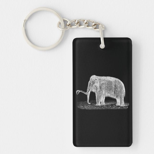 Mammoths för ullig kolossal illustration för nyckelring (Framsidan)