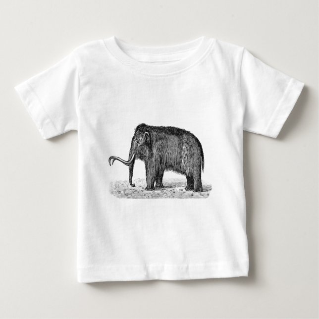Mammoths för ullig kolossal illustration för t-shirt (Framsida)