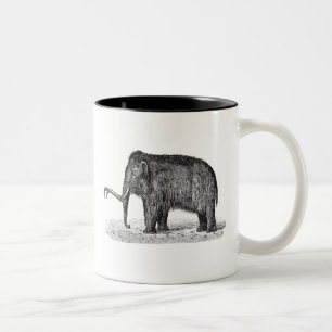 Mammoths för ullig kolossal illustration för Två-Tonad mugg