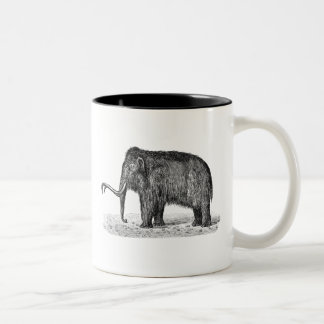 Mammoths för ullig kolossal illustration för Två-Tonad mugg