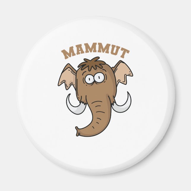 Mammut mit kurzem Rüssel Magnet (Framsidan)