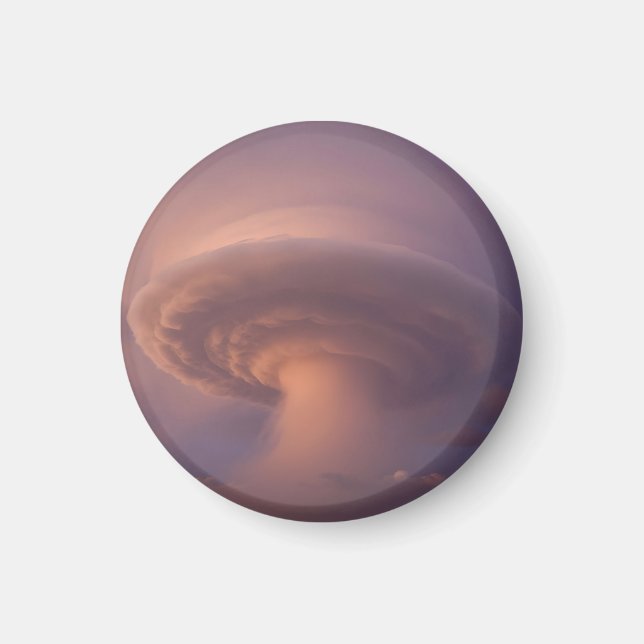 Mammut supercell åskväder svampmoln  magnet (Framsidan)