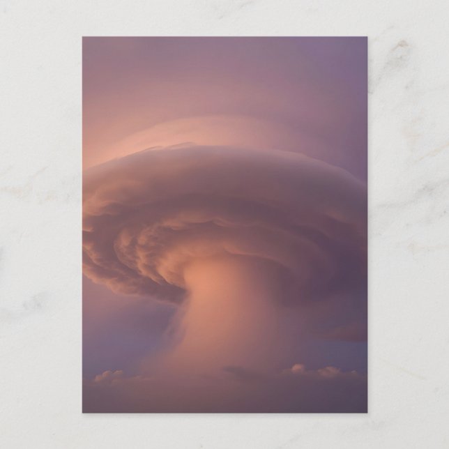 Mammut supercell åskväder svampmoln  vykort (Framsida)