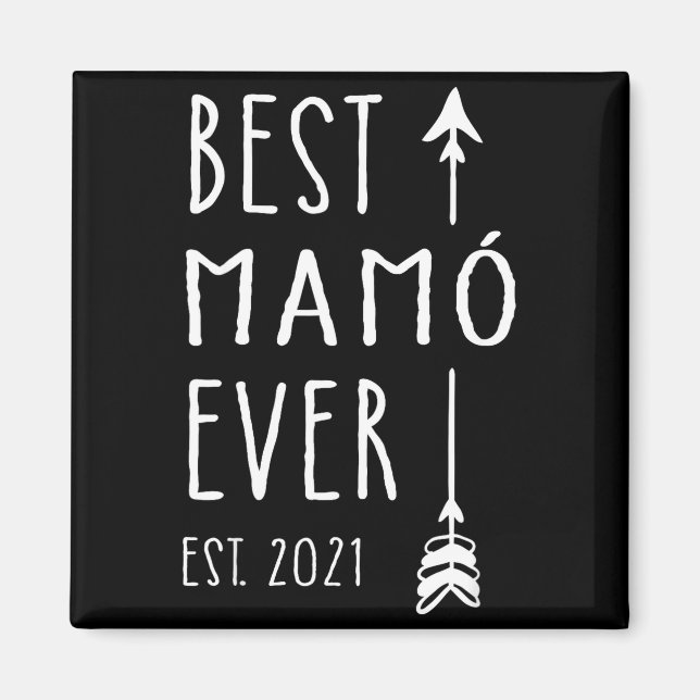 Mamo Ever Est 2021 New Irish Grandma Baby Announce Magnet (Framsidan)