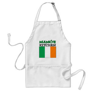 Mamo's Kitchen with Flagga of Ireland Förkläde