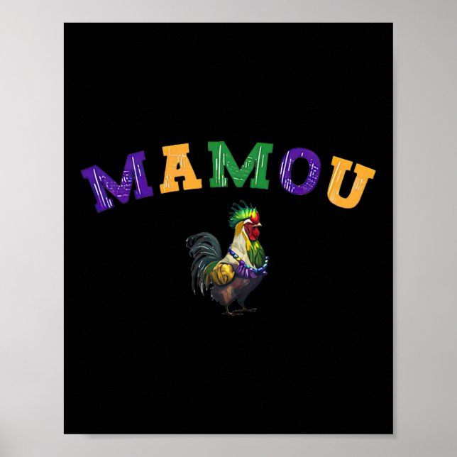 Mamou Mardi Gras Chicken Poster (Framsidan)
