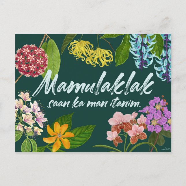 "Mamulaklak" (Bloom) Filipino Motivational Vykort (Framsida)