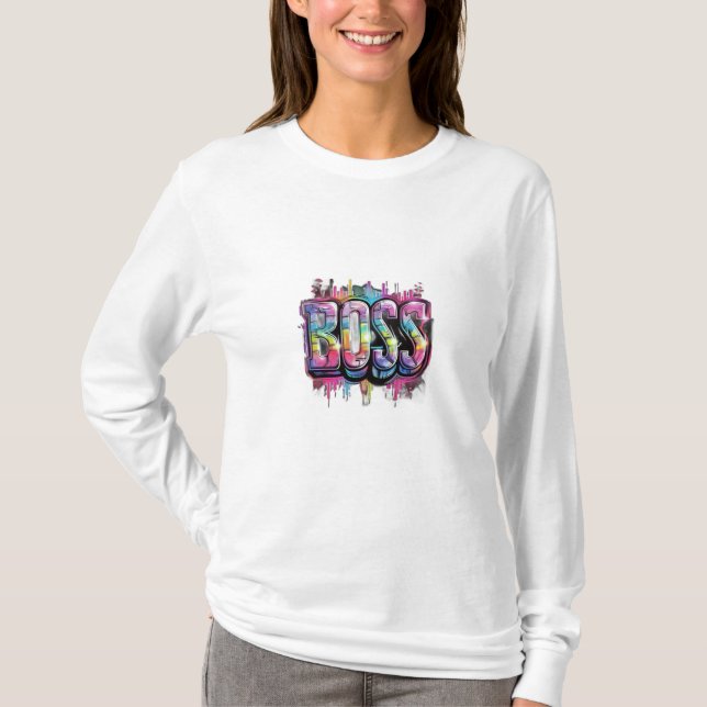 MaMuse Rainbow Boss Long Sleeve Tee (Framsida)
