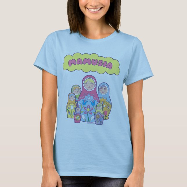 Mamusia som bygga bo dockor tee (Framsida)