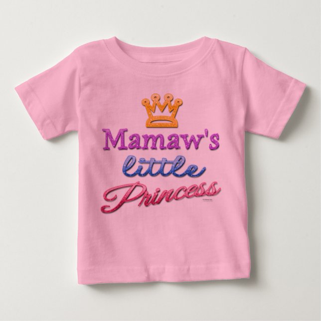 Mamws lilla prinsessa Baby Småbarn T-Shirt (Framsida)
