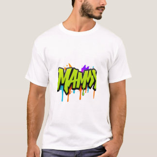 "MAMY textdesign för t-shirt, feta bubbelbokstäver T Shirt