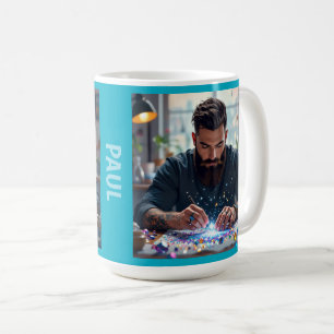 Män älskar diamantkonst också kaffemugg
