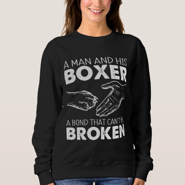 Man And His Boxer A Bond That Can t Be Broken Boxe T Shirt (Framsida)
