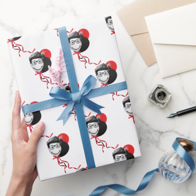 Man Ansikte Balloon Bouquet Presentpapper (Gifting)