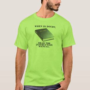 Man anvisningshandbok t-shirt