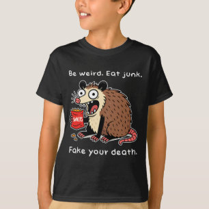 Män är konstiga äter skräp fejk statlig myndighet t shirt