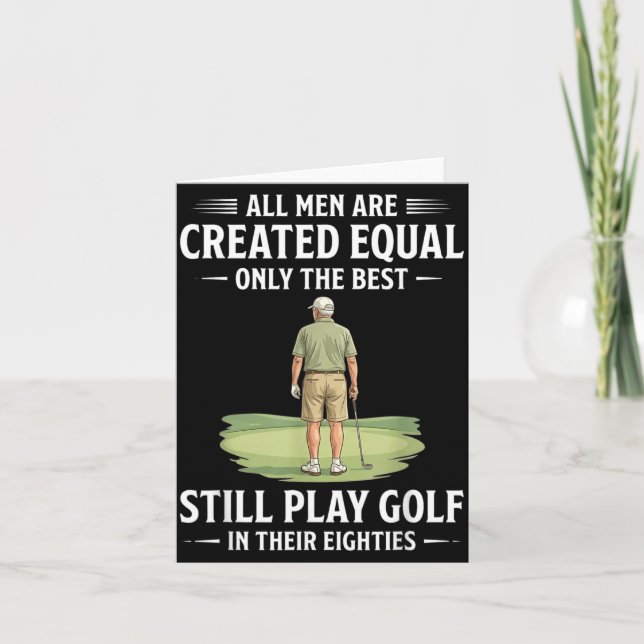Män är skapade lika spelar golf på åttiotalet kort (Framsida)