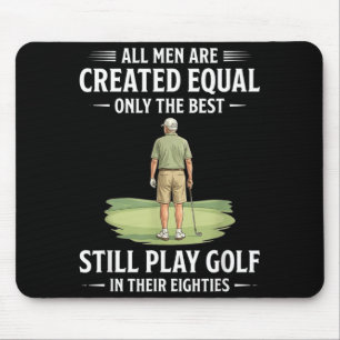 Män är skapade lika spelar golf på åttiotalet musmatta