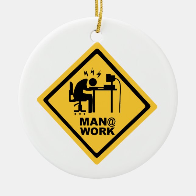 Man@ arbete julgransprydnad keramik (Framsidan)