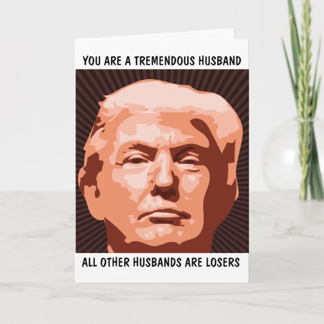 MÄN ÄRORLIG MÄN DONALD TRUMP FÖDELSEDAG KORT (Framsida)