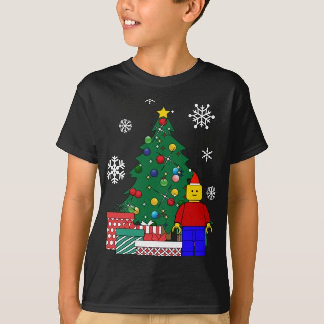 Man Around The Christmas Tree T Shirt  (Framsida)