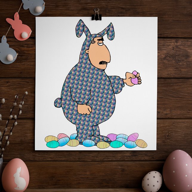 Man As Easter Bunny Poster (Skapare uppladdad)