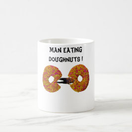 Man äter Doughnut! Kaffemugg