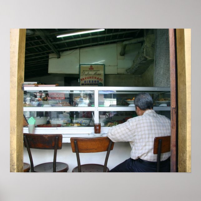 Man äter ensam poster (Framsidan)