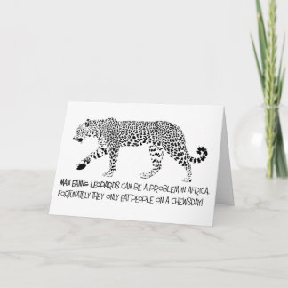 Man äter leopard-födelsedagskort kort