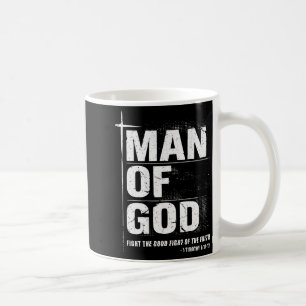Man Av Gud Kristna Pappa Bibelvers Timoteus 6 11  Kaffemugg