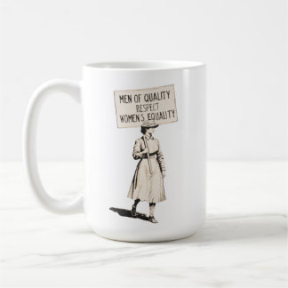Män av kvalitet respekterar kvinnors jämlikhet suf kaffemugg