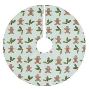 Män av pepparkakor och julmönster julgransmatta borstad polyester