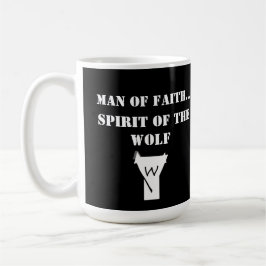 Man av tro ...Ande av vargen SKJORTA Kaffemugg