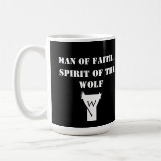 Man av tro ...Ande av vargen SKJORTA Kaffemugg