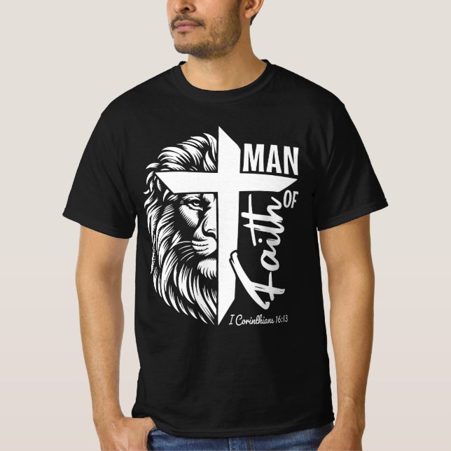 Man Av Tro Kristet Inspirerande T Shirt (Framsida)