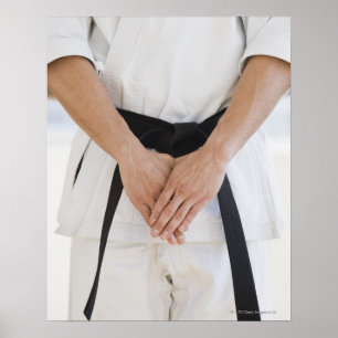 Man bär karate Black bälte Poster