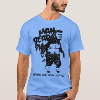 Man Bear Gris Funny Vintage Animal Manar Graphic T Shirt