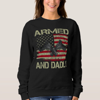 Män beväpnade Och Pappamycket Dödlig Pappa För Fa T Shirt